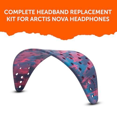 WC HeadbandZ Arctis Nova V2 - Upgraded Wide Silicone Headband Compatible with Arctis Nova Headsets by Wicked Cushions | Wider Weight-Distributing Design, Softer Flexible Silicone | Speed Racer - color: Speed Racer