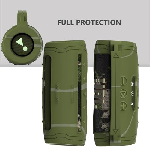 Silicone Cover Case for JBL Flip 7 Portable Bluetooth Speaker - color: Green