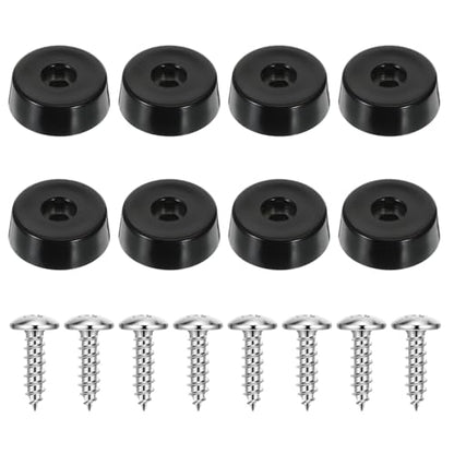 8Pcs Heavy-Duty Rubber Feet for Subwoofer Speaker Isolation Pads with Stainless Steel Screws Non Slip Rubber Bumper Foot for Guitar Amps, Furniture, Turntables, Cutting Boards, Cabinets