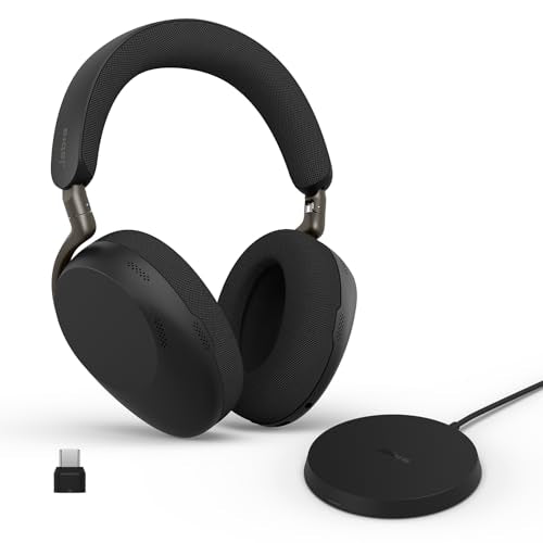 Jabra Evolve3 85 Over‑Ear Wireless Bluetooth Headphones with Mic, Black - color: Black, style: All Platforms