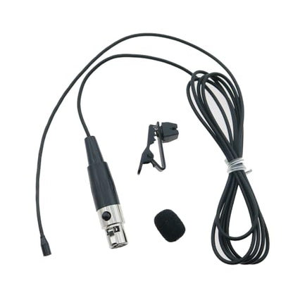 new TL48 Very Mini Clip-On Lavalier Microphone for Shure Wireless BodyPack System TA4F Lapel Mic Black/Beige Option (Black) - color: Black
