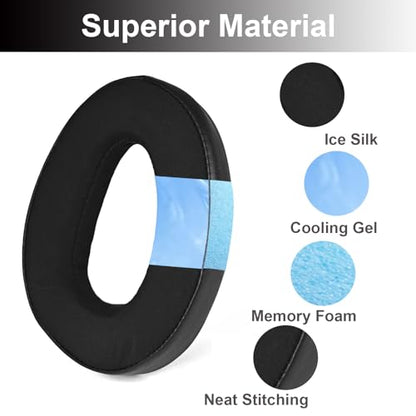Replacement Ear Pads Compatible with EPOS H3 H3PRO Hybrid Gaming Headset, Cooling Gel Memory Foam Ear Cushions, Black