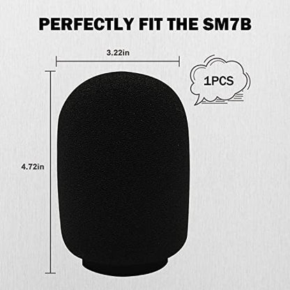 Microphone Cover for SM7B, Mic Cover Foam Microphone Windscreen Compatitable with SM7B Professional Mic Foam for SM7B Recording Condenser Microphones