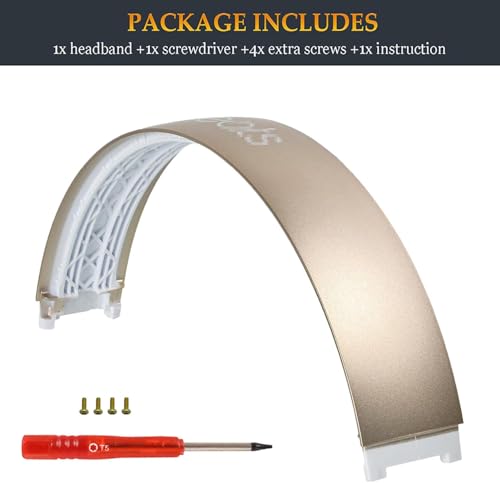 by Dre Studio 2 Headband Replacement Parts as Same as The OEM Arch Band B0501 Accessories Compatible with Beats by Dr. Dre Studio2 Wired/Wireless (Model B0500/B0501) Headphones (Gold) - color: Gold
