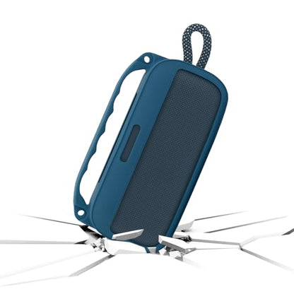 Geekria Silicone Speaker Case Cover Compatible with Bose SoundLink Plus, Protective Soft Skin, Replacement Portable Speakers Travel Carrying Sleeve with Shoulder Strap (Navy Blue) - color: Navy Blue