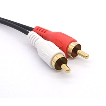 Gold Plated 3.5mm Female to 2 RCA Male Audio Stereo Y Splitter Cable(25cm) | AV Adapter for Smartphones, Tablets and mp3 Players, Home Theater (2RCA Male) - style: 2RCA Male