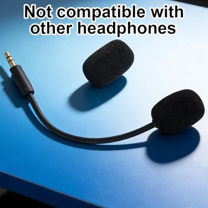 Mic Replacement for Razer Barracuda X Headsets, 3.5mm/0.14in Detachable Gaming Boom Headphone Microphone Parts Replacement with Foam Cover Compatible with Barracuda X Headsets, Noise Cancelling
