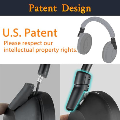 SOULWIT Hinge for Sony WH-1000XM5 - Black | Protective Connectors for WH1000XM5(XM5) Headband Side Cover Slider to Fix and Prevent Breakage - color: Black