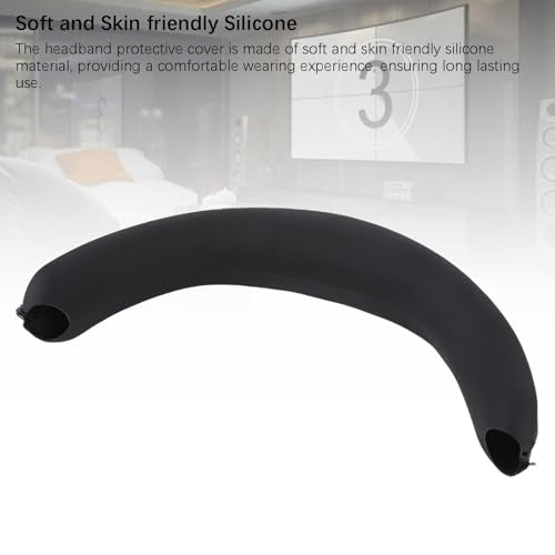 Tangxi Headband Cover Compatible with INZONE H7 H9 Gaming Headsets, Replacement Headphone Headband Cushion Pad Cover, Silicone Headband Protector with Zipper (Black) - color: Black