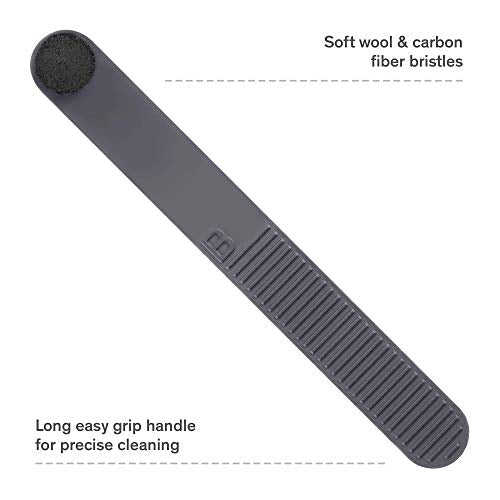 Boundless Audio Carbon Fiber Stylus Brush Anti-Static Record Needle Cleaner | Wool Bristles & Conductive Handle - Dust & Dirt Removal for All Styli & Cartridges - Gel-Free Cleaning Improves Vinyl Sound