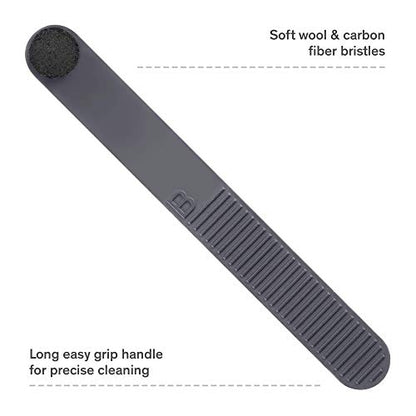 Boundless Audio Carbon Fiber Stylus Brush Anti-Static Record Needle Cleaner | Wool Bristles & Conductive Handle - Dust & Dirt Removal for All Styli & Cartridges - Gel-Free Cleaning Improves Vinyl Sound
