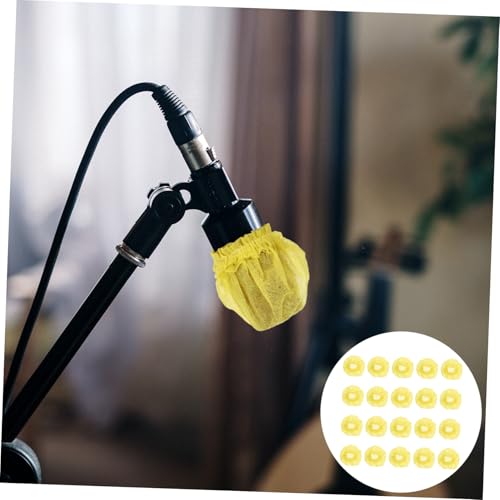 Disposable Non Woven Microphone Protective Cover 200 Pack Yellow - color: Yellow