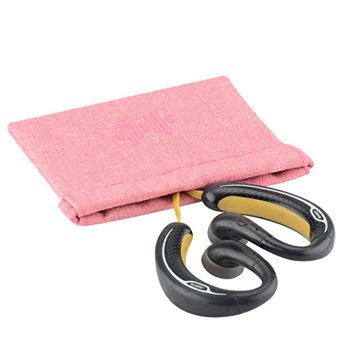 Geekria NOVA Sports Earbuds Pouch, Fitness Earbuds Protective Case, in-Ear Headphones Travel Bag Compatible with Sony WI-SP500, Bang & OLUFSEN Beoplay E8, JVC HA-FX101BT (Pink) - size: Pink-1 pack