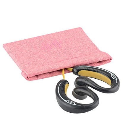 Geekria NOVA Sports Earbuds Pouch, Fitness Earbuds Protective Case, in-Ear Headphones Travel Bag Compatible with Sony WI-SP500, Bang & OLUFSEN Beoplay E8, JVC HA-FX101BT (Pink) - size: Pink-1 pack