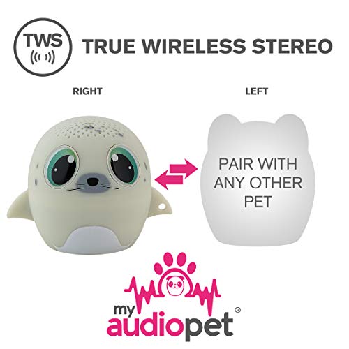 My Audio Pet Mini Bluetooth Animal Wireless Speaker for Kids of All Ages - True Wireless Stereo – Pair with Another TWS Pet for Powerful Rich Room-Filling Sound (SEALebration) - color: SEALebration