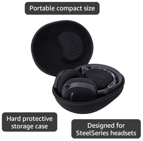 Aenllosi Hard Storage Case for SteelSeries Arctis 1 3 5 7 7X 7P+ 9 9X PRO Gaming Headset (Black) - color: Black