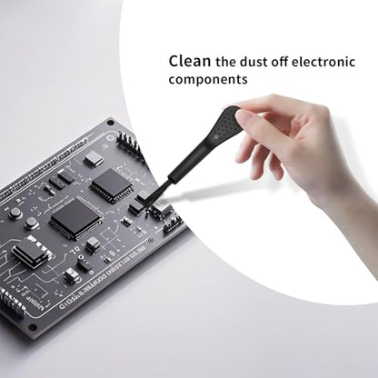 15 Pack Phone Charge Port Cleaning Tool kit, Including 10Pcs White Anti-Clogging Cleaner and 5Pcs Black Mini Brushes for iPhone 16 Pro Max Speaker and Receiver AirPods 4, Tablet Camera Etc