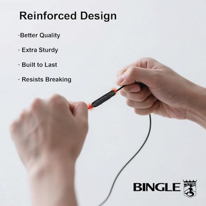 BINGLE Headphones Replacement Audio Cable Cord for Bose 700 QuietComfort Ultra QC45 QC35 35II QC25, OE2 & OE2i, JBL E45/55BT E65BTNC, 2.5mm to 3.5mm On-Ear Headphones Wire Inline Mic/Remote Control