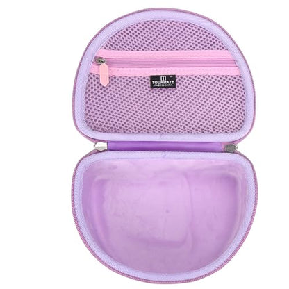 Tourmate Hard Travel Case for Philips K4206 Kids Wireless On-Ear Headphones/iClever HS19 Kids/RORSOU R10 On-Ear Headphones, Protective Carrying Storage Bag (Purple, Case Only) - color: Purple