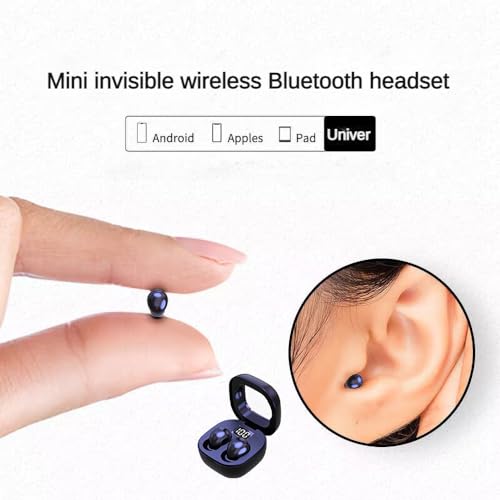 SK19 Sleep Earbuds for Side Sleepers,Invisible Smallest Wireless Bluetooth Earphones,Hidden Headset for Small Ears,Earbuds with Mic for Phone（White） - color: White