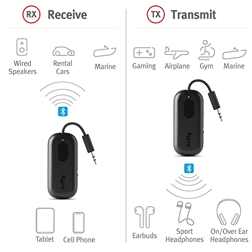 Twelve South AirFly Pro, Bluetooth Wireless Audio Transmitter, Black - color: Black, style: AirFly Pro