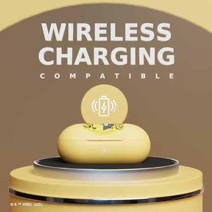 iJoy Harry Potter Hufflepuff Wireless Bluetooth Earbuds with Charging Case, Built-in Mic, 30 Hr Playtime, Officially Licensed | Harry Potter Gifts for Women, Men, Teens, Kids & All Fans of Hufflepuff - color: Hufflepuff