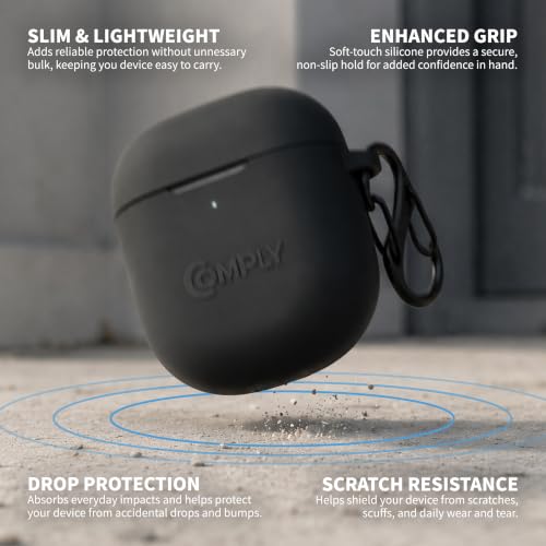 Comply Silicone Protective Case | For Bose QuietComfort II, Ultra & Ultra 2, Soft-Touch Matte, Drop/Scratch Resistant Cover, Wireless Charging Compatible