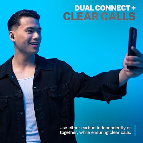 JLab Go Air Pop+ True Wireless Bluetooth Earbuds in Black Plus Cloud Foam Mnemonic Earbud Tips