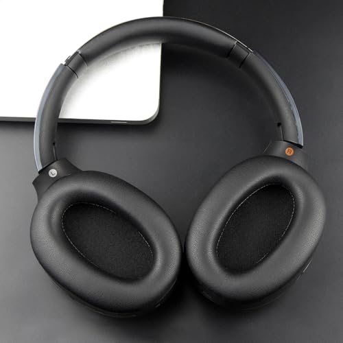 SOULWIT Replacement Kit for Sony WH-1000XM2 & MDR-1000X Headphones, Ear Pads Cushions + Headband Repair Part - Black - color: Black