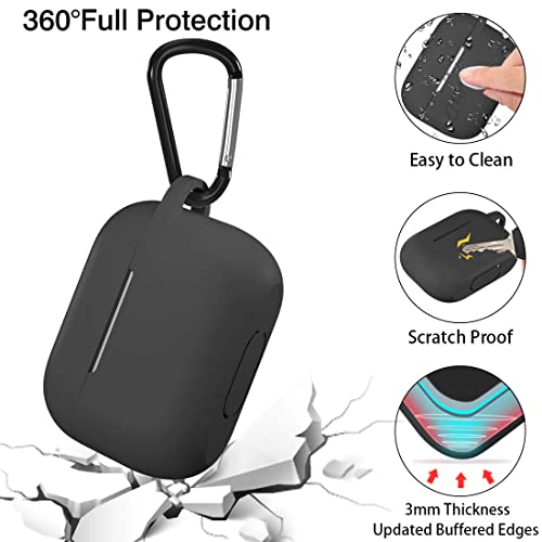 Lerobo for AirPods Pro 2 Case with Keychain, Black | Silicone Protective Cover Compatible with Apple AirPod Pro 2nd/1st Case for Women Men, Scratchproof, Shockproof, Dustproof - color: Black