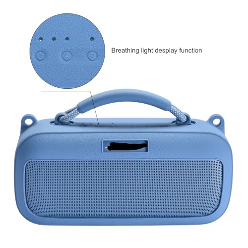Silicone Protective Case for Bose SoundLink Max Wireless Bluetooth Speaker with Adjustable Shoulder Strap Durable Lightweight and Stylish (Blue) - color: Blue