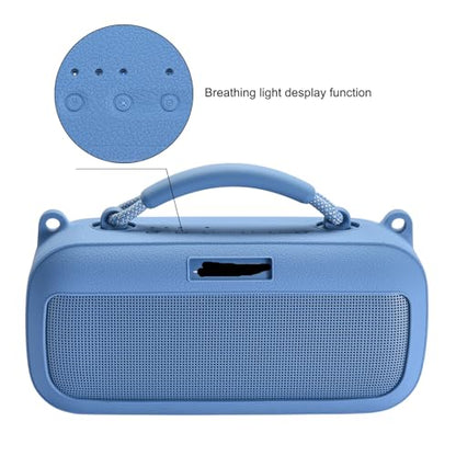 Silicone Protective Case for Bose SoundLink Max Wireless Bluetooth Speaker with Adjustable Shoulder Strap Durable Lightweight and Stylish (Blue) - color: Blue