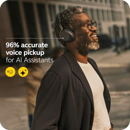 Jabra Evolve3 75 On-Ear Wireless Bluetooth Headset with Microphone, Black - color: Black, style: All Platforms