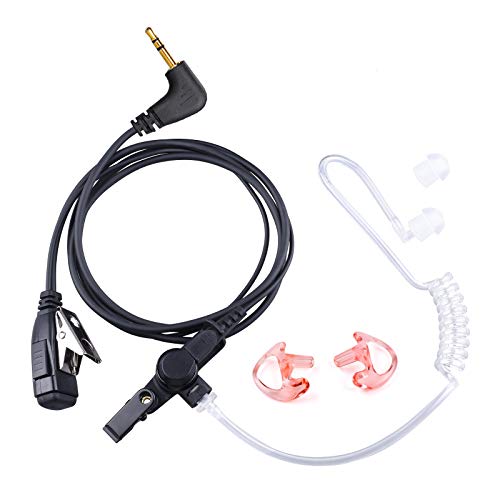 Walkie Talkie Earpiece w Mic 2.5mm 1-Pin Compatible with Motorola Talkabout | Two-Way Radio Headset with PTT Covert Air Acoustic Tube