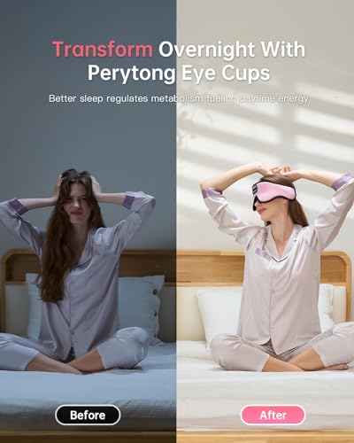 Perytong Sleep Mask with Bluetooth 5.4 Headphones, Wireless Music Sleep Eye Mask for Side Sleepers, 3D Contoured Comfort & Built-in HD Stereo Earphones, Blackout for Travel (Peach Pink) - color: Peach Pink