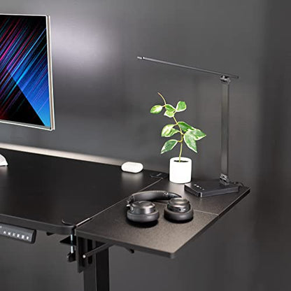 VIVO Clamp-on 24 x 12 inch (14 Including Clamps) Desk Extender, Wrist Support, Foldable Keyboard Tray, Table Mount for Sit Stand Desks, Black, DESK-EXT24. | Foldable, Wrist Support Arm Rest, Office Keyboard Tray, Side Table Extension Attachment - size: 24