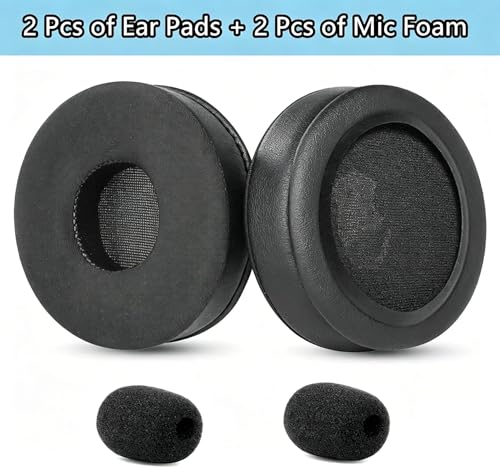 Ice Silk Earpads for Poly Voyager 4310 UC/4320 UC/Focus UC/Voyager Focus 2 | Cooling Gel Ear Pads Cushions Replacement Soft Memory Noise Isolation Foam, Black (70MM)
