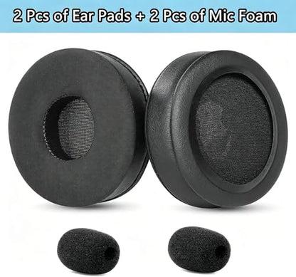 Ice Silk Earpads for Poly Voyager 4310 UC/4320 UC/Focus UC/Voyager Focus 2 | Cooling Gel Ear Pads Cushions Replacement Soft Memory Noise Isolation Foam, Black (70MM)