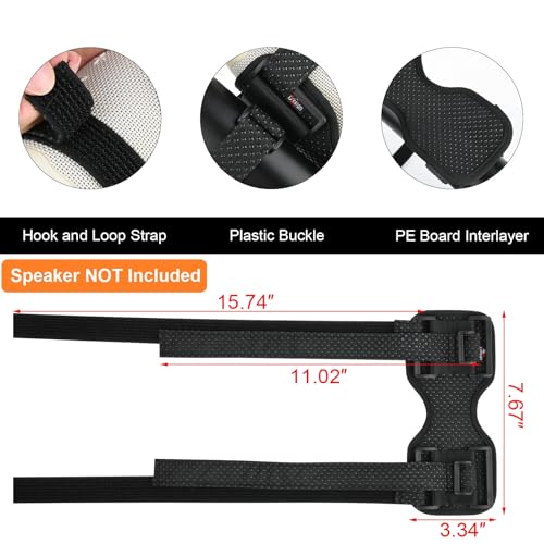 Portable Speaker Mount for Bike/Golf Cart/Boat Railing, Adjustable Strap Bike Speaker Holder Attachment for JBL Charge 5/Charge 6/Flip 5/Flip 6/Flip 7/Beats Pill