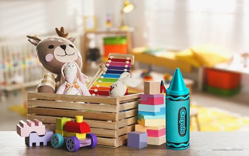 Crayola Kids Crayon Speakers Bluetooth, Portable Bluetooth Speakers | 20W Peak Power HD Sound, Mini Bluetooth Speaker Wireless with TWS Pairing BT 5.3, FM Radio Home/Party/Outdoor/Travel - color: Teal