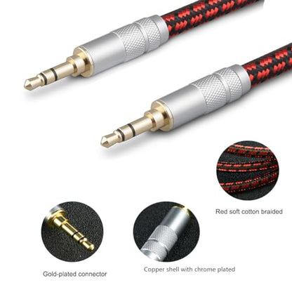 Audiophile High Purity Copper Audio Cable 3.5mm Male to 2 RCA/Phono Male Audio Auxiliary Gold-Plated Stereo HiFi Y Splitter Adapter Cable (Straight 3.5mm to 2 RCA, 16.4ft/5m) - size: 16.4 ft, style: Straight 3.5mm to 2 RCA