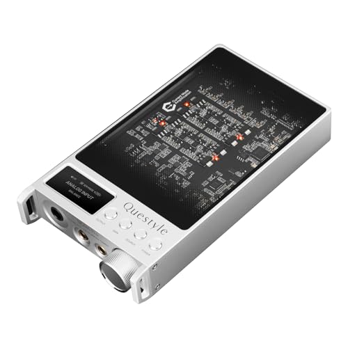 Questyle Sigma Pro Bluetooth 5.4 Headphone Amplifier USB DAC AMP with LDAC | MFi Certified Portable DAC with aptX Lossless,PCM768/DSD512 6.35mm/4.4mm/3.5mm Output for Smartphones/PC/ Home Audio(Sliver) - color: Sliver