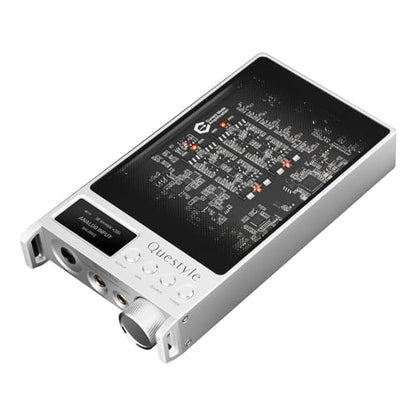 Questyle Sigma Pro Bluetooth 5.4 Headphone Amplifier USB DAC AMP with LDAC | MFi Certified Portable DAC with aptX Lossless,PCM768/DSD512 6.35mm/4.4mm/3.5mm Output for Smartphones/PC/ Home Audio(Sliver) - color: Sliver
