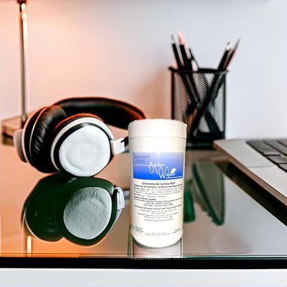 Audio-Wipes Cleaning Wipes, 160 Count, Alcohol-Free, Fast-Drying, Individually Wrapped, for Electronics, Screens, Keyboards, Phones