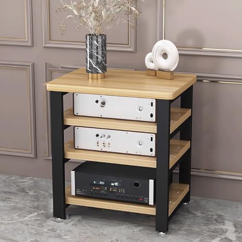 Display Shelf Stand, Small Shelf Stand, Media Stand, Rack Audio Tower Heavy Duty with Non-Slip Footpads 3 Colors 3 Sizes,Natural4 Layer - color: Natural, size: 4 layer