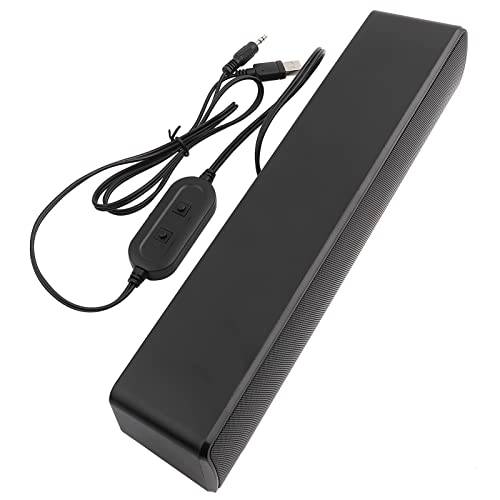 Computer Speakers Dolby Surround Computer Sound for Desktop Player Bass Surround Sound Box Tv Bass to Fit Any 3.5mm Input for Laptops PC Cellphones USB Wired Stereo Soundbar Music