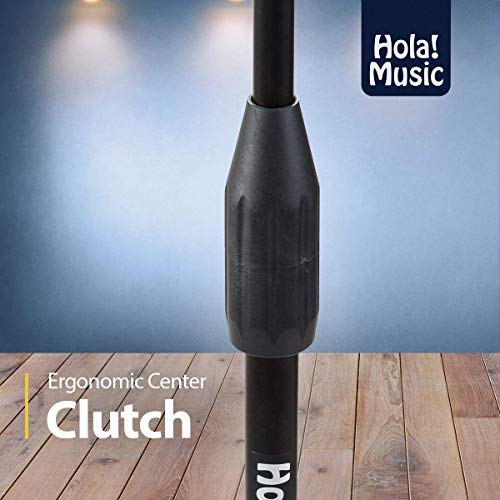 Hola! Music Mic Stand w/Adjustable Height for Home, Studio, Office or Stage Use – Low Profile (Kick Drum)