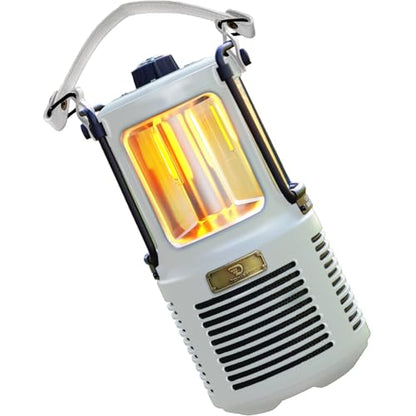 Dreamwave Conqueror 랜턴 블루투스 스피커, 조명 및 보조 배터리, 30W RMS 야외 스피커, IP66 방수 방진, 29시간 재생, 베이스 및 트레블 EQ, 캠핑 및 오버랜딩용 - color: Arctic White.