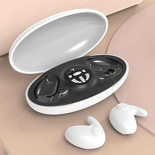 Ultra-Thin Wireless Earbuds - 3.2g Lightweight, Bluetooth, IPX5 Waterproof, Secure Fit for Sleep & Sports, with Charging Case, Touch Control, Binaural Stereo (White) - color: White