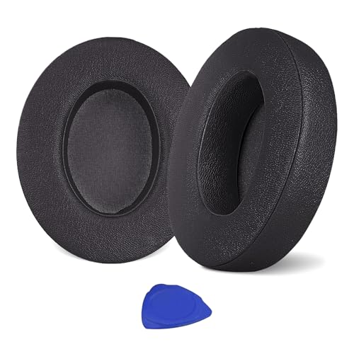 Aurivor Studio 3 Replacement Ear Pads for Beats Studio 3/2 Headphones, Cushions Earpads with Premium Protein Leather, Softer Memory Foam, Stronger Adhesive (Black) - color: Black